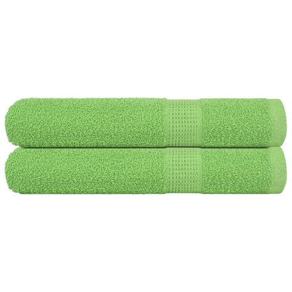 Asciugamani per Sauna 2 pz Verde Mela 80x200 cm 360 g/m² Cotone