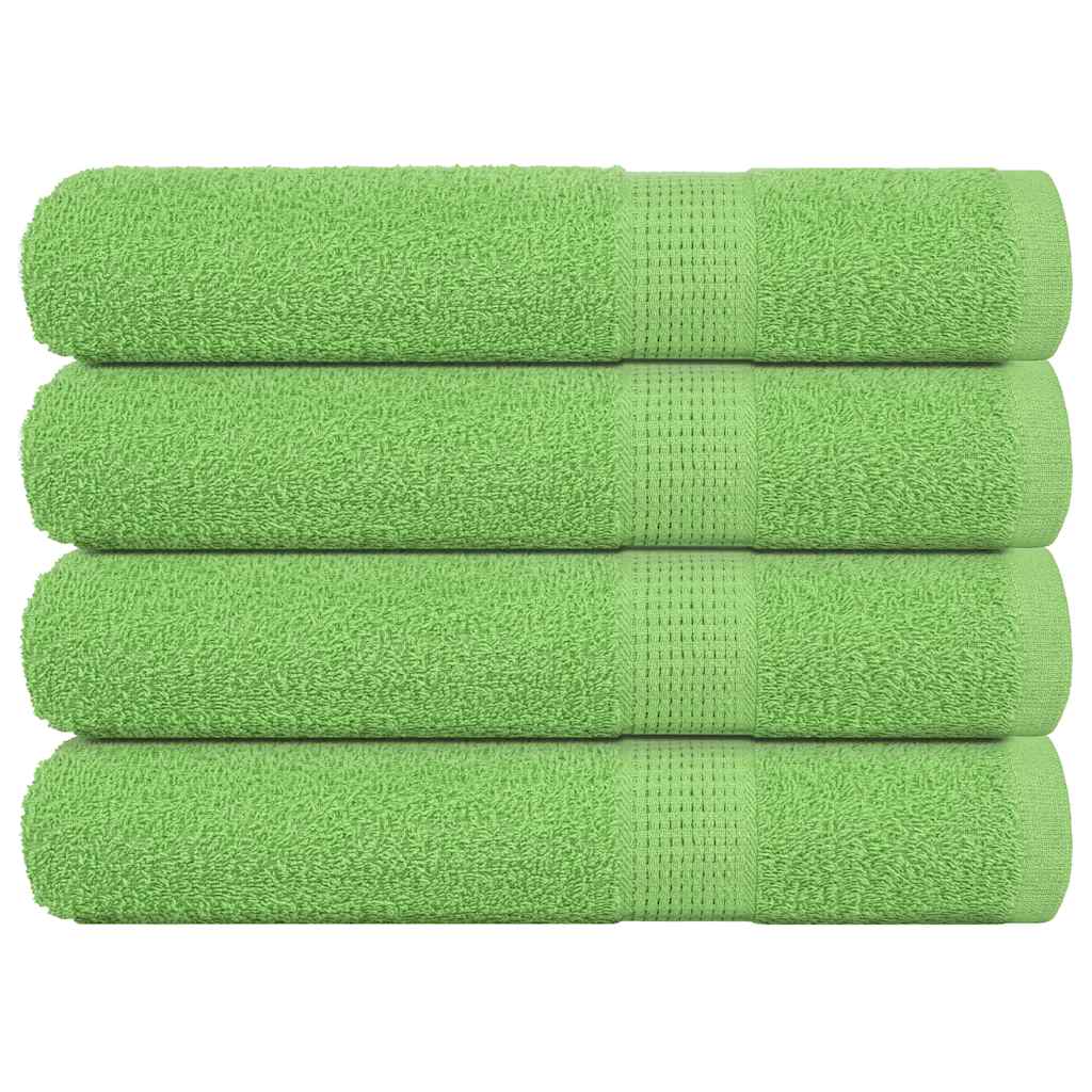 Asciugamani per Sauna 4 pz Verde Mela 80x200 cm 360 g/m² Cotone