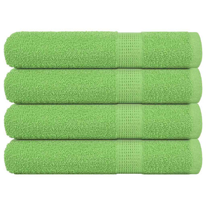 Asciugamani per Sauna 4 pz Verde Mela 80x200 cm 360 g/m² Cotone