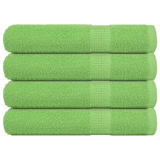 Asciugamani per Sauna 4 pz Verde Mela 80x200 cm 360 g/m² Cotone