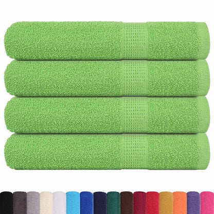 Asciugamani per Sauna 4 pz Verde Mela 80x200 cm 360 g/m² Cotone