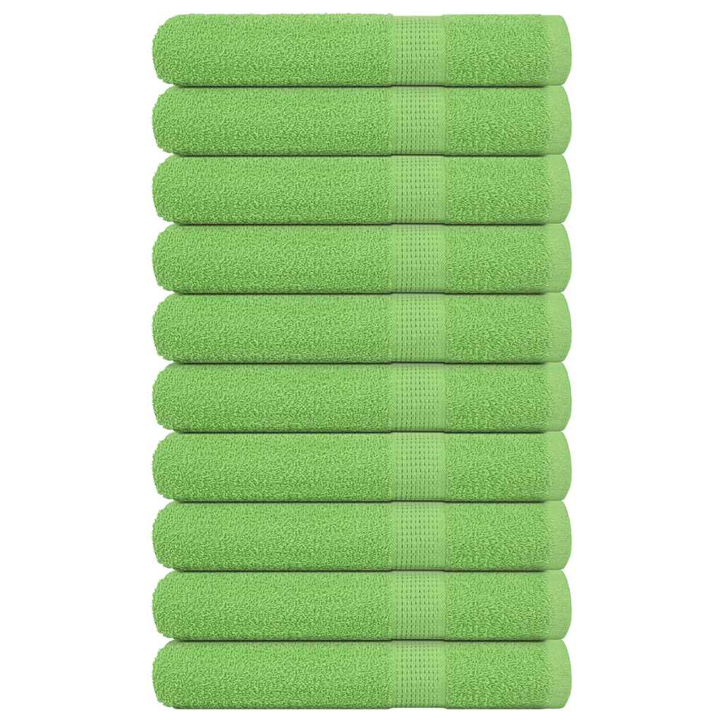 Asciugamani per Sauna 10 pz Verde Mela 80x200cm 360 g/m² Cotone