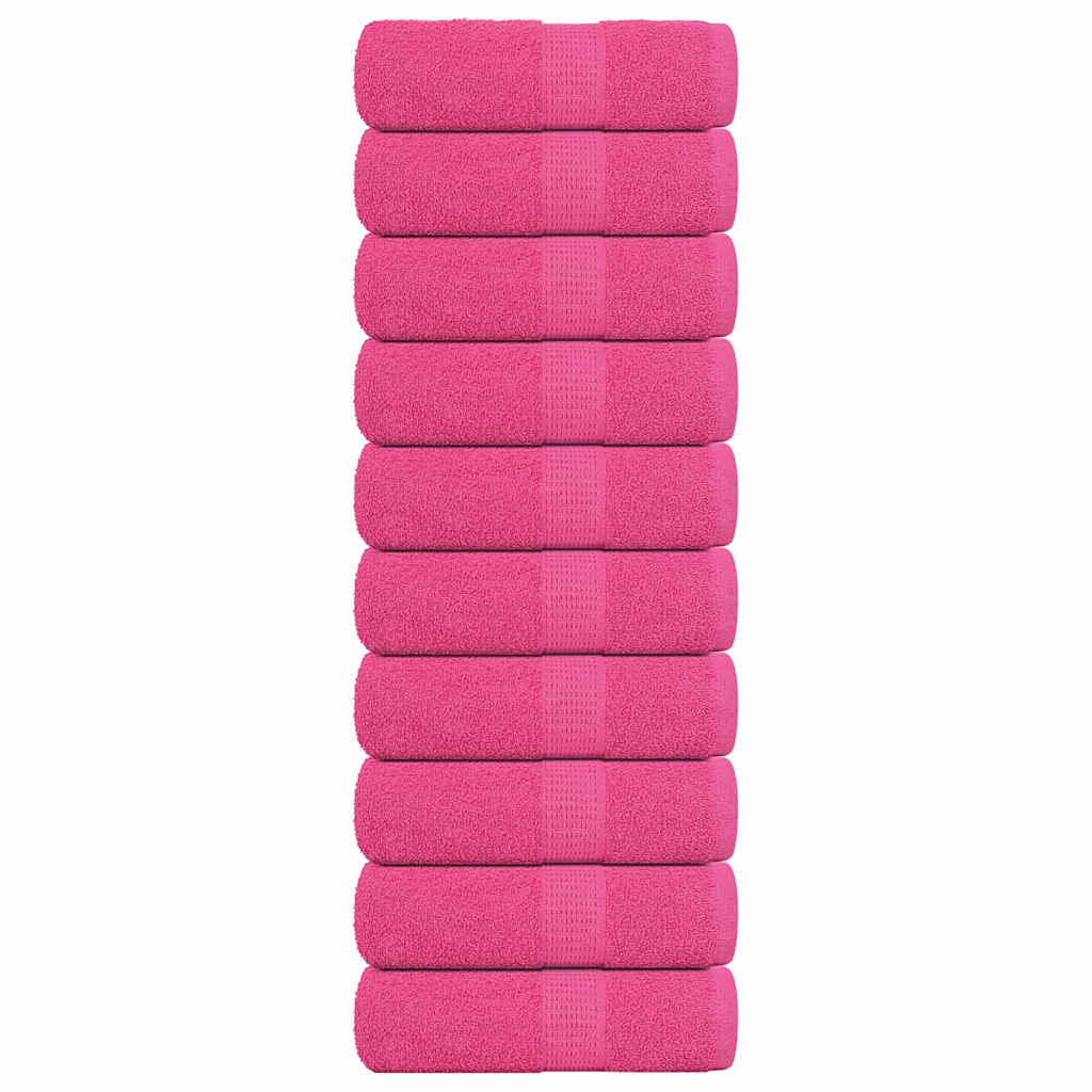 Asciugamani per Sapone 10 pz Rosa 30x30 cm 360 g/m² 100% Cotone