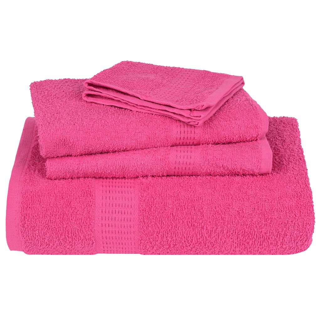 Asciugamani Ospiti 4 pz Rosa 30x50 cm 360 g/m² 100% Cotone