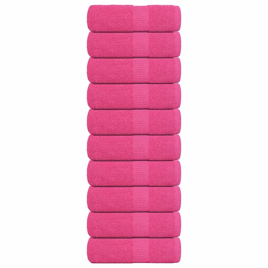 Asciugamani Ospiti 10 pz Rosa 30x50 cm 360 g/m² 100% Cotone