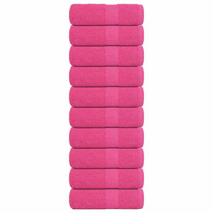 Asciugamani Ospiti 10 pz Rosa 30x50 cm 360 g/m² 100% Cotone