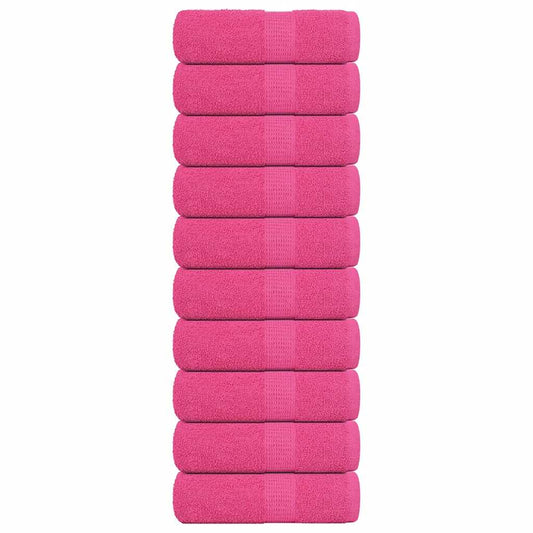 Asciugamani Ospiti 10 pz Rosa 30x50 cm 360 g/m² 100% Cotone