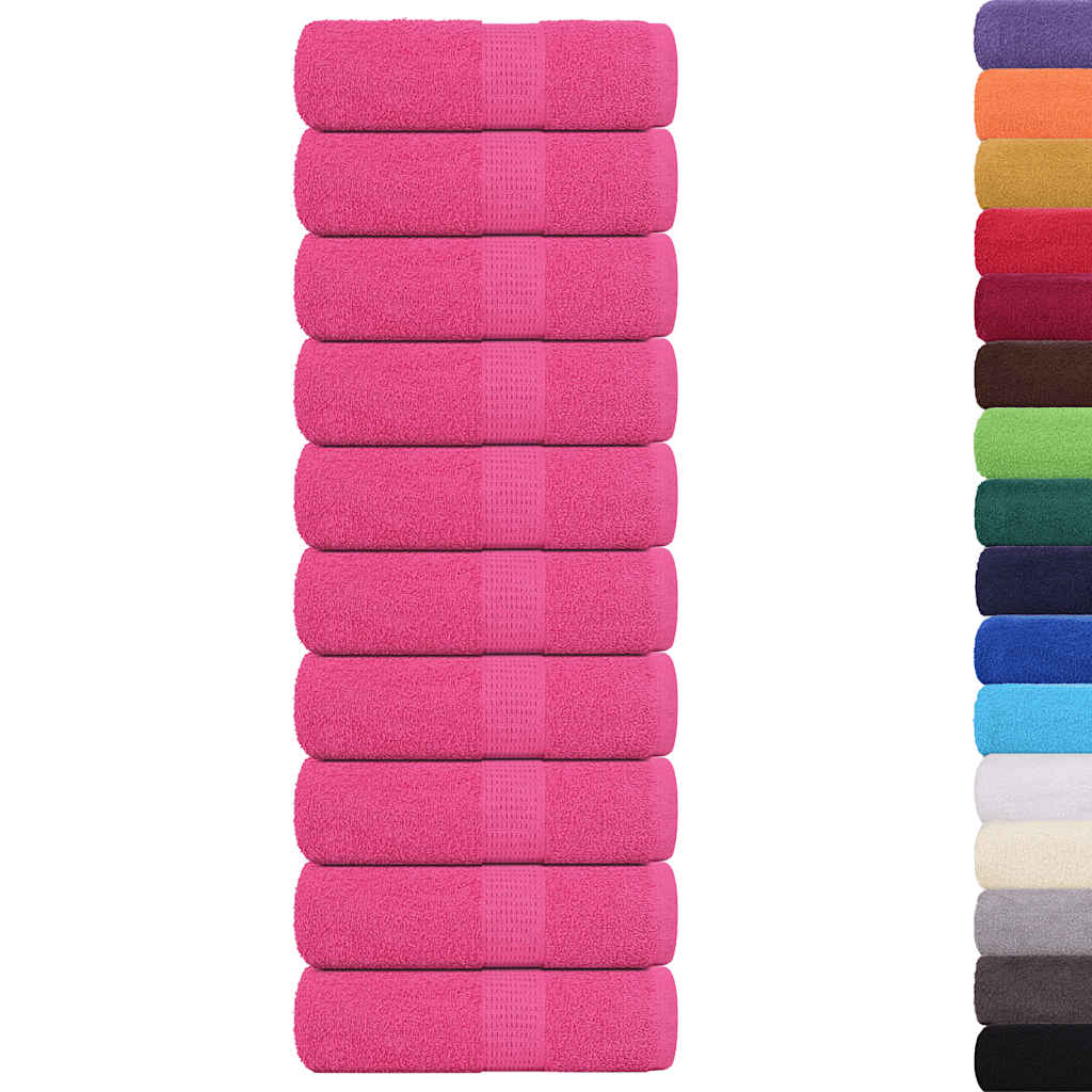 Asciugamani Ospiti 10 pz Rosa 30x50 cm 360 g/m² 100% Cotone