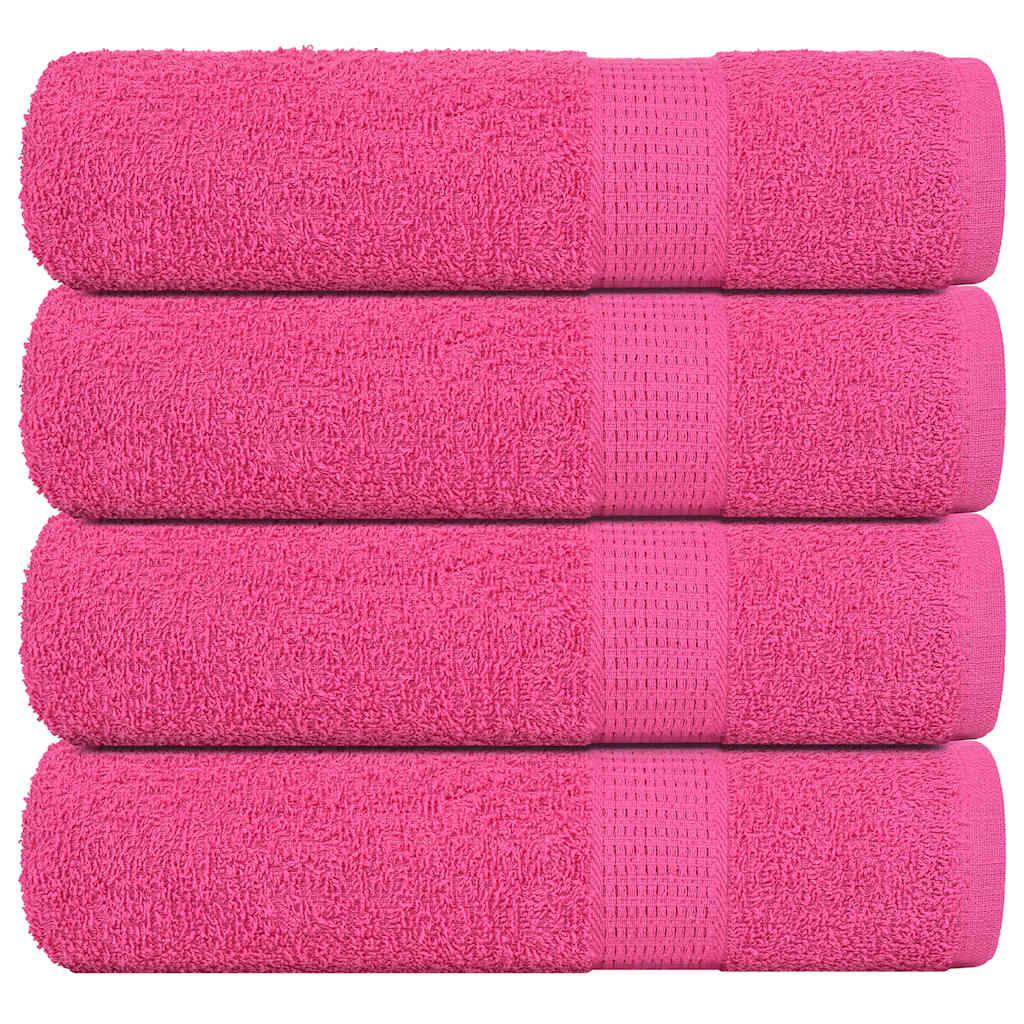 Asciugamani 4 pz Rosa 50x100 cm 360 g/m² 100% Cotone