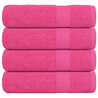 Asciugamani 4 pz Rosa 50x100 cm 360 g/m² 100% Cotone