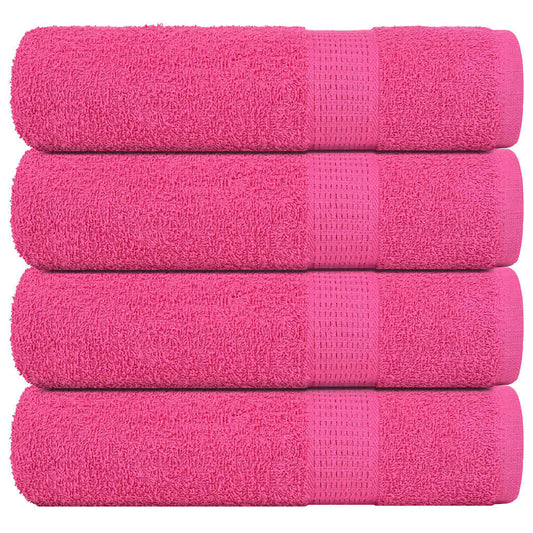 Asciugamani 4 pz Rosa 50x100 cm 360 g/m² 100% Cotone