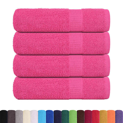 Asciugamani 4 pz Rosa 50x100 cm 360 g/m² 100% Cotone