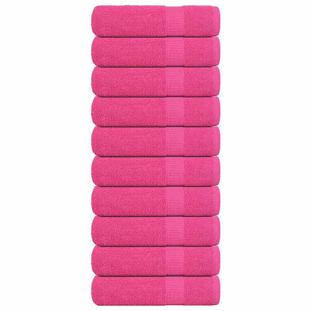 Asciugamani 10 pz Rosa 50x100 cm 360 g/m² 100% Cotone