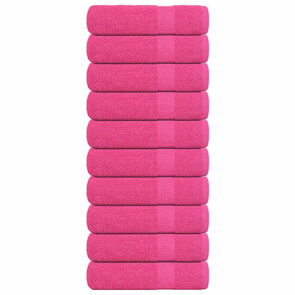 Asciugamani 10 pz Rosa 50x100 cm 360 g/m² 100% Cotone