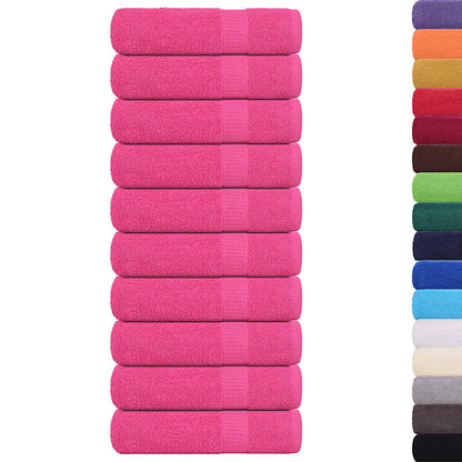 Asciugamani 10 pz Rosa 50x100 cm 360 g/m² 100% Cotone