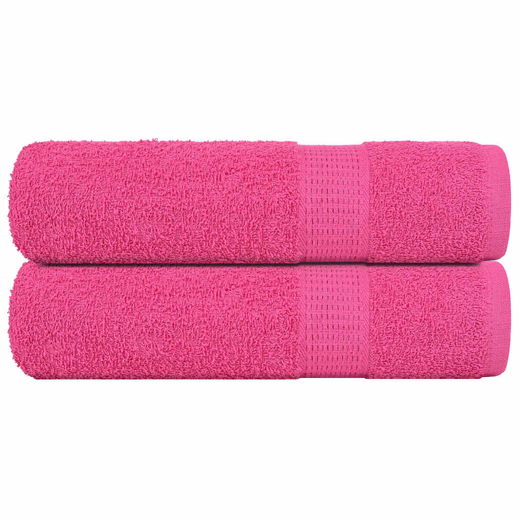 Asciugamani Doccia 2 pz Rosa 70x140 cm 360 g/m² 100% Cotone