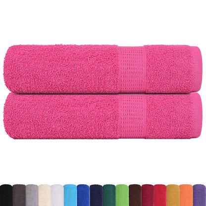 Asciugamani Doccia 2 pz Rosa 70x140 cm 360 g/m² 100% Cotone