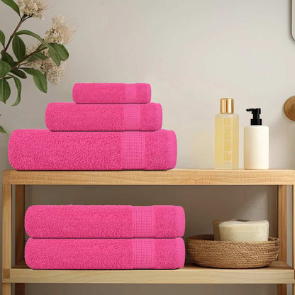 Asciugamani Doccia 2 pz Rosa 70x140 cm 360 g/m² 100% Cotone