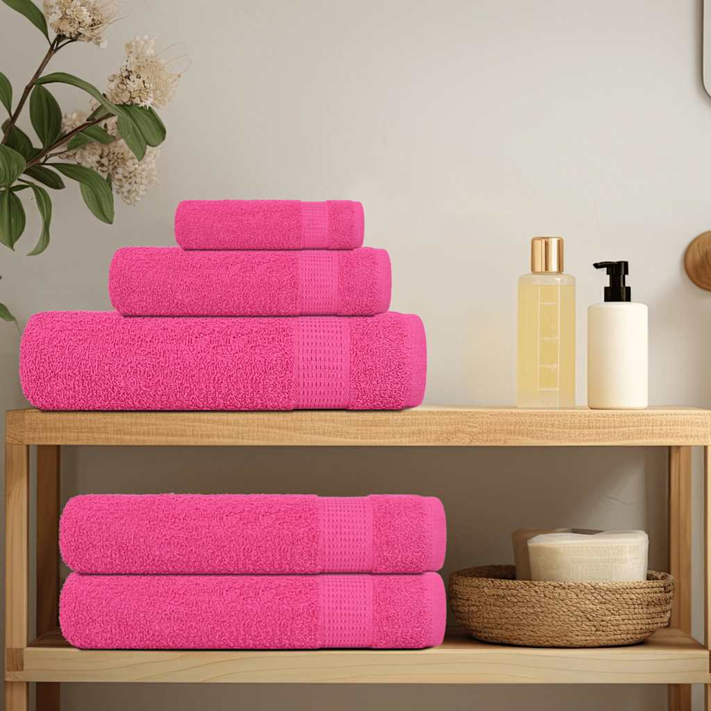 Asciugamani Doccia 4 pz Rosa 70x140 cm 360 g/m² 100% Cotone - homemem39