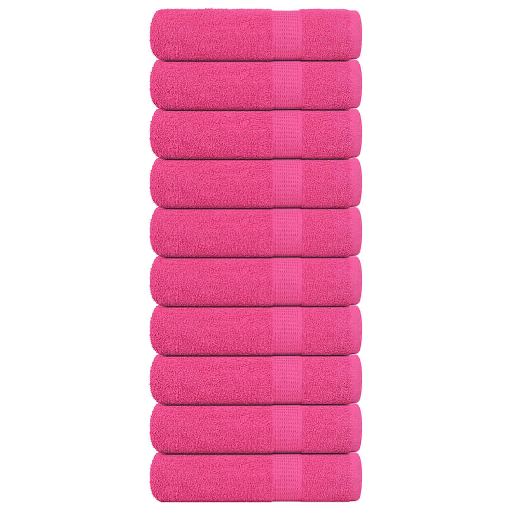 Asciugamani Doccia 10 pz Rosa 70x140 cm 360 g/m² 100% Cotone