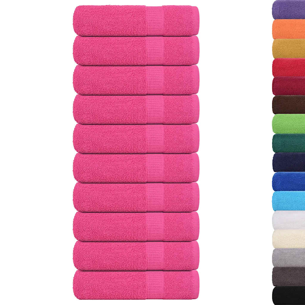 Asciugamani Doccia 10 pz Rosa 70x140 cm 360 g/m² 100% Cotone