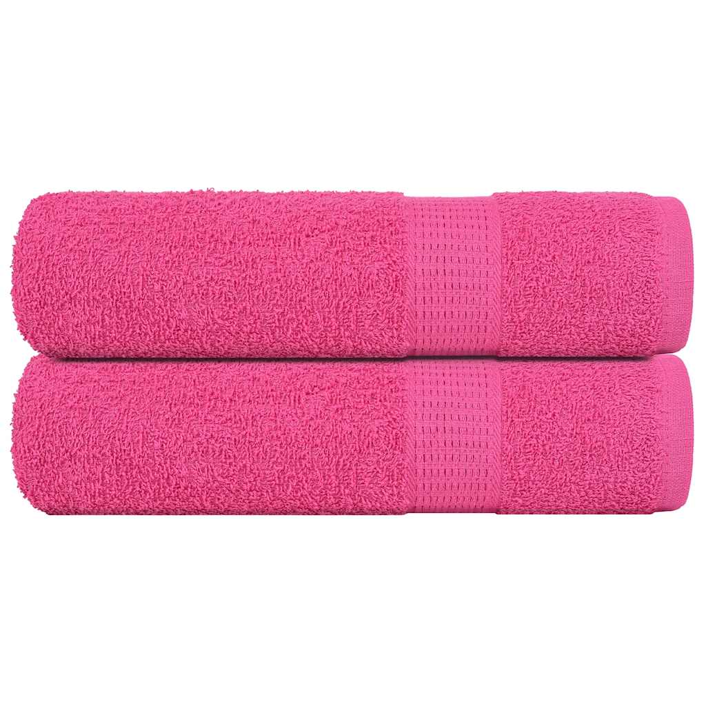 Asciugamani da Bagno 2 pz Rosa 100x150 cm 360 g/m² 100% Cotone