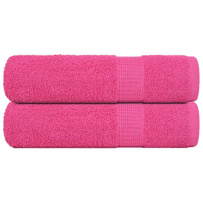 Asciugamani da Bagno 2 pz Rosa 100x150 cm 360 g/m² 100% Cotone