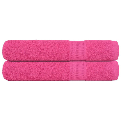 Asciugamani per Sauna 2 pz Rosa 80x200 cm 360 g/m² 100% Cotone