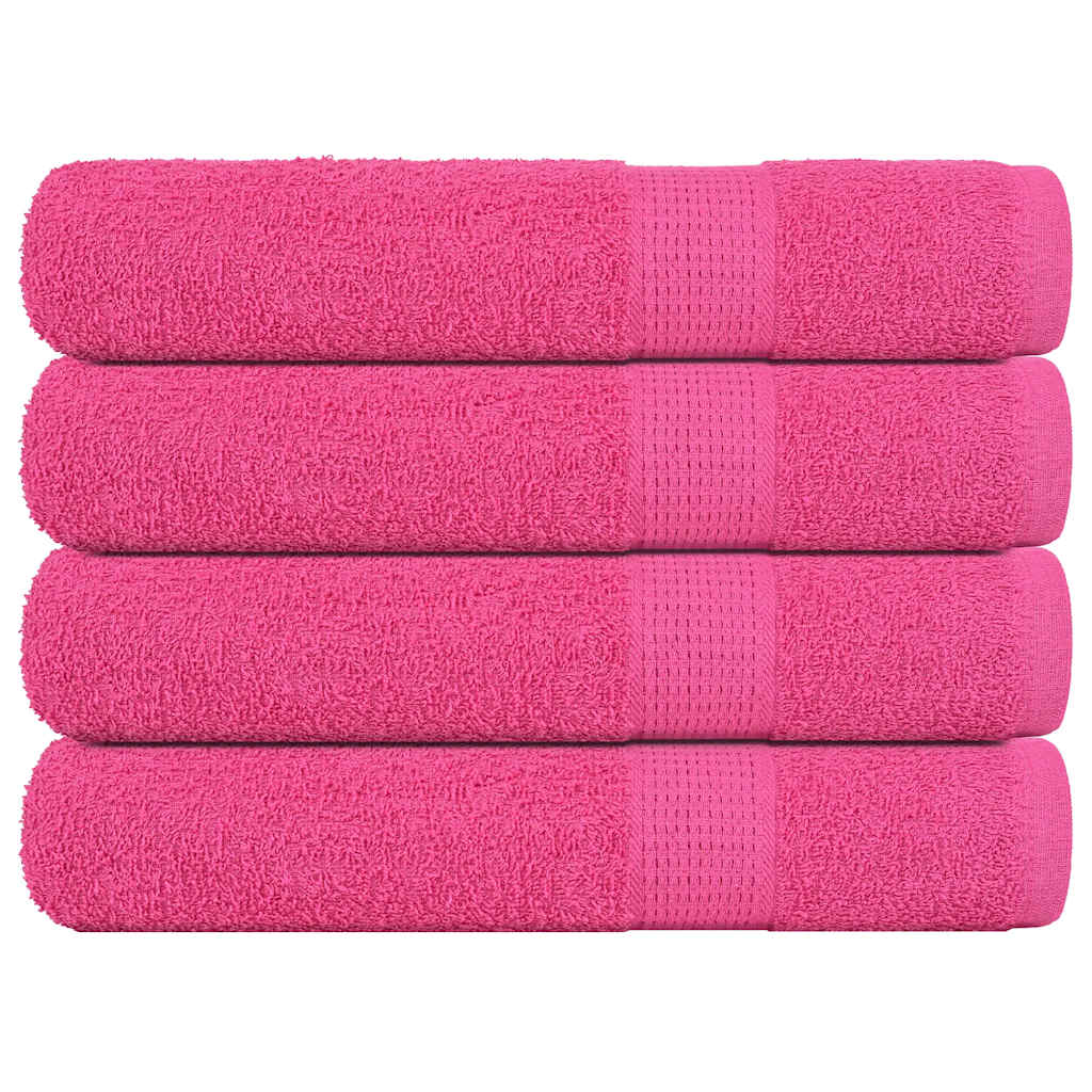 Asciugamani per Sauna 4 pz Rosa 80x200 cm 360 g/m² 100% Cotone