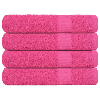 Asciugamani per Sauna 4 pz Rosa 80x200 cm 360 g/m² 100% Cotone