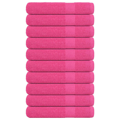 Asciugamani per Sauna 10 pz Rosa 80x200 cm 360 g/m² 100% Cotone