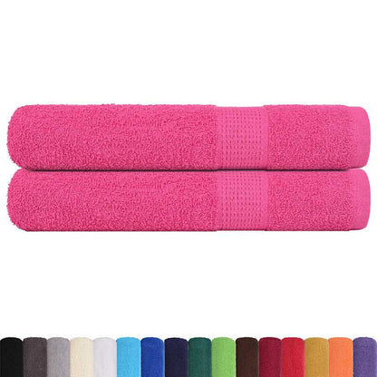 Asciugamani 2 pz Rosa 100x200 cm 360 g/m² 100% Cotone