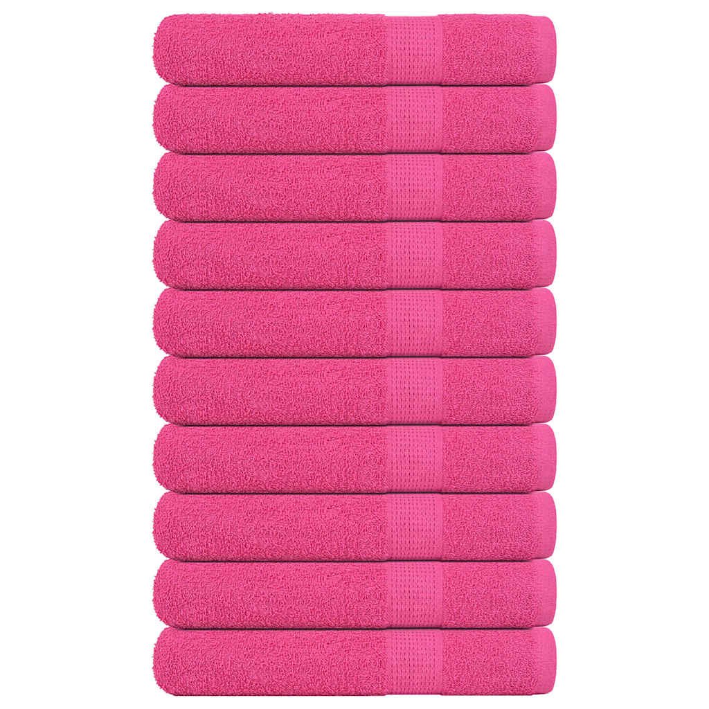 Asciugamani 10 pz Rosa 100x200 cm 360 g/m² 100% Cotone