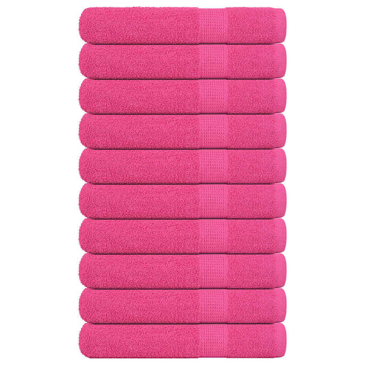 Asciugamani 10 pz Rosa 100x200 cm 360 g/m² 100% Cotone