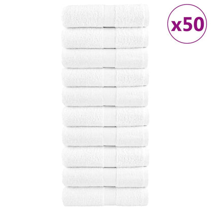 Asciugamani Premium SOLUND 50 pz Bianco 30x30 cm 600 g/m² | homemem39