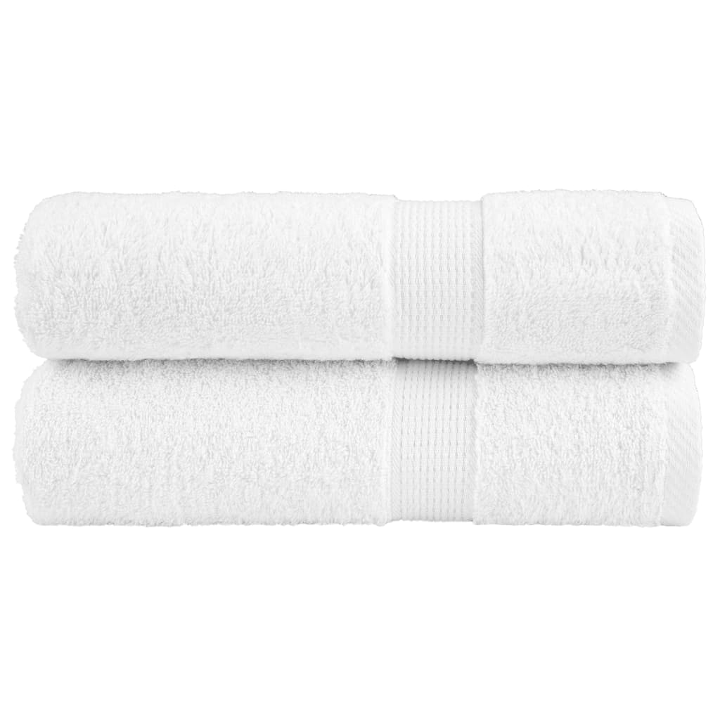 Asciugamani da doccia premium SOLUND 2 pezzi Bianco 70x140 cm 600 g/m²