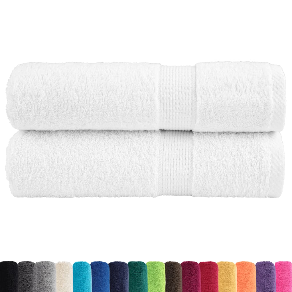 Asciugamani da doccia premium SOLUND 2 pezzi Bianco 70x140 cm 600 g/m² - homemem39