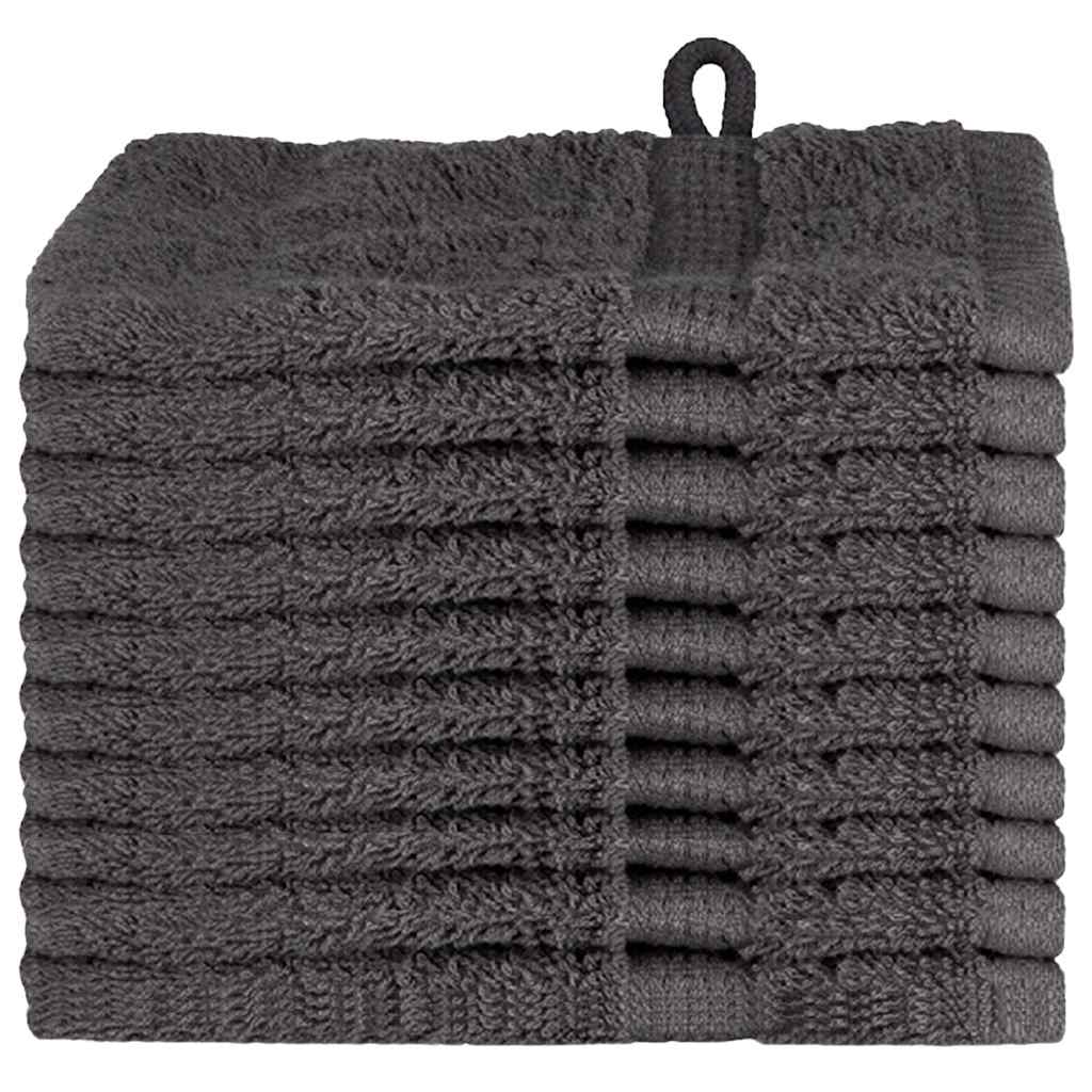 Panni per il viso SOLUND 10 pcs Antracite Cotone - homemem39