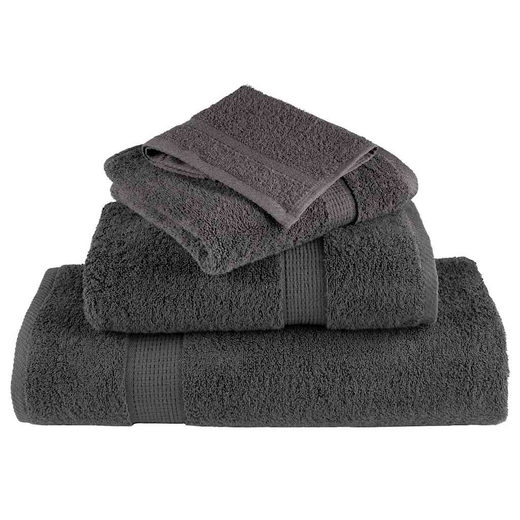Asciugamano per Ospiti SOLUND 10 pz Antracite 15 x 21 cm | homemem39