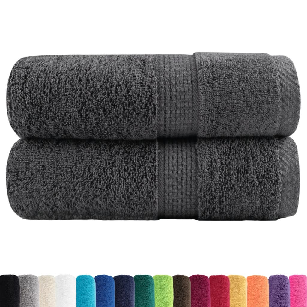 Asciugamani Premium SOLUND 2 pz Antracite 30x30 cm 600 g/m²