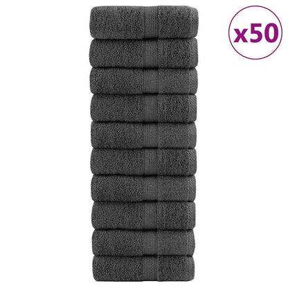 Asciugamani Premium SOLUND 50 pz Antracite 30x30 cm 600 g/m²