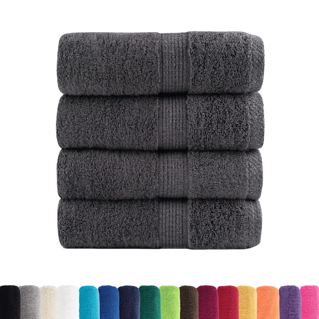 Asciugamani per ospiti Premium SOLUND 4 pz Antracite 30x50 cm