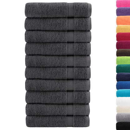 Asciugamani Premium SOLUND 10 pz Antracite 50x100 cm 600 g/m²