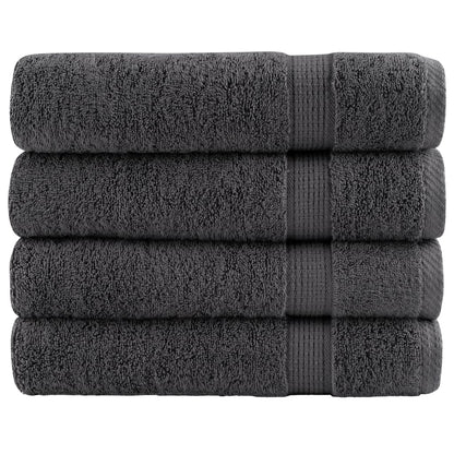 Asciugamani da doccia premium SOLUND 4 pz Antracite 70x140 cm | homemem39