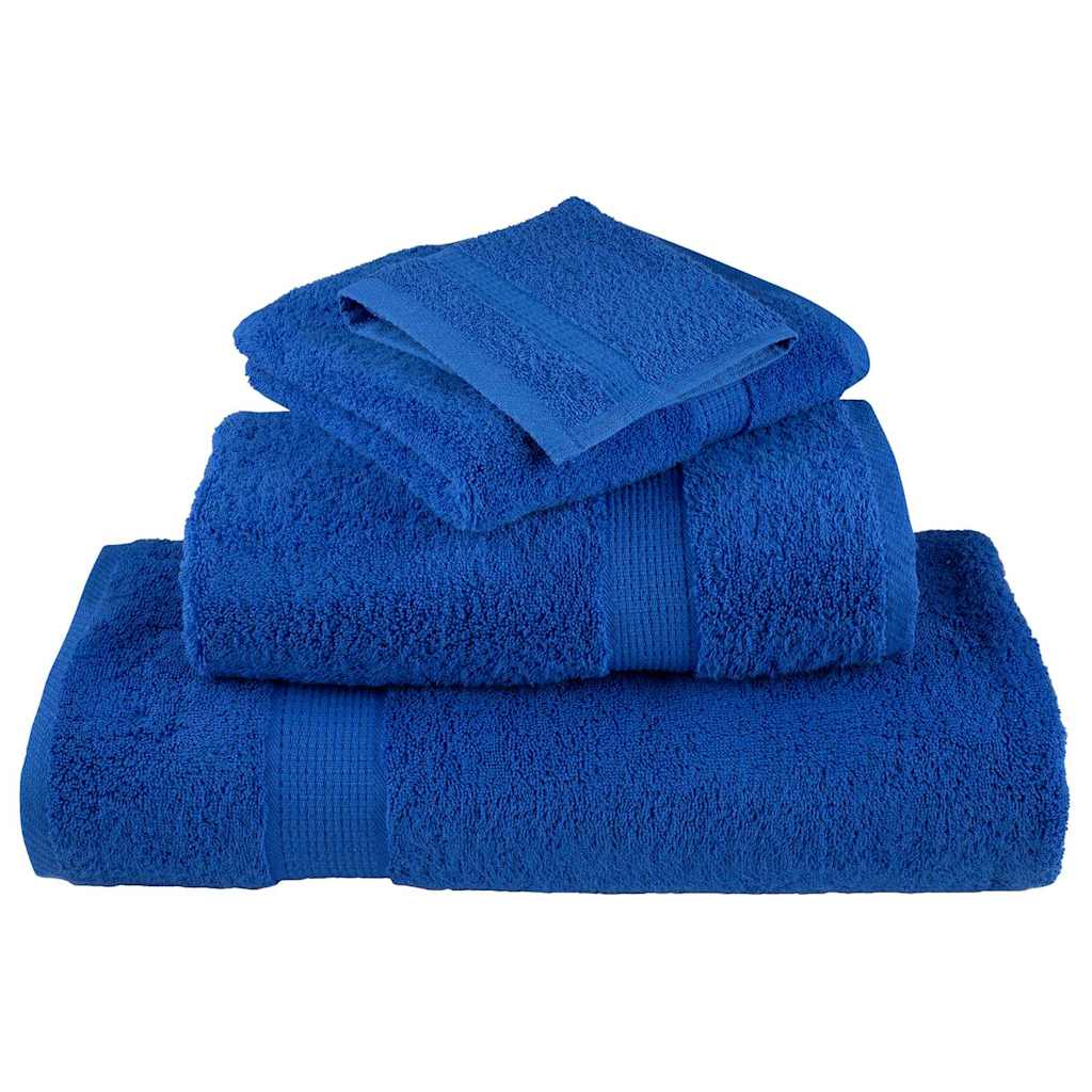 Asciugamano per Ospiti SOLUND 4 pz Blu 15 x 21 cm 550 gsm | homemem39