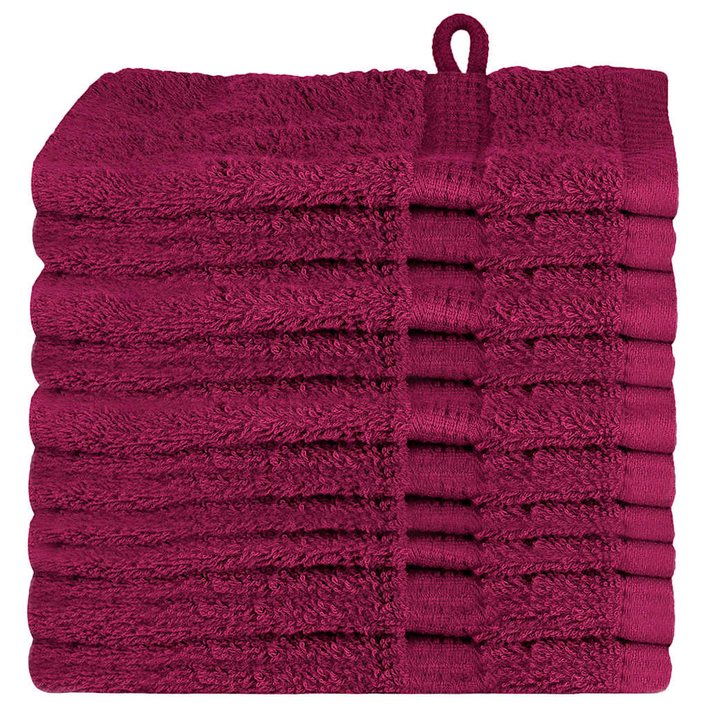 Panni per il viso SOLUND 10 pcs Bordò Cotone - homemem39