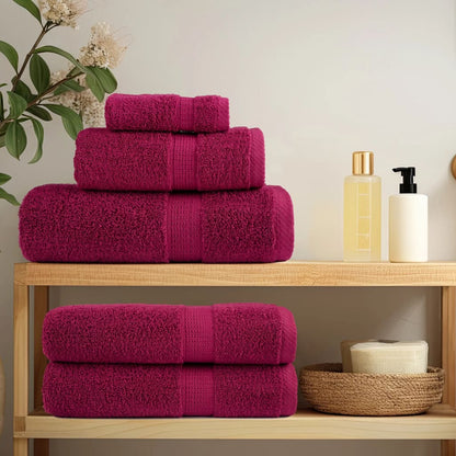 Asciugamani per ospiti Premium SOLUND 2 pz Bordeaux 30x50 cm 600 g/m²