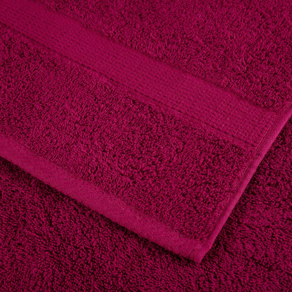 Asciugamani Ospiti SOLUND 2 pz Bordeaux 30x50 cm 600gsm - homemem39