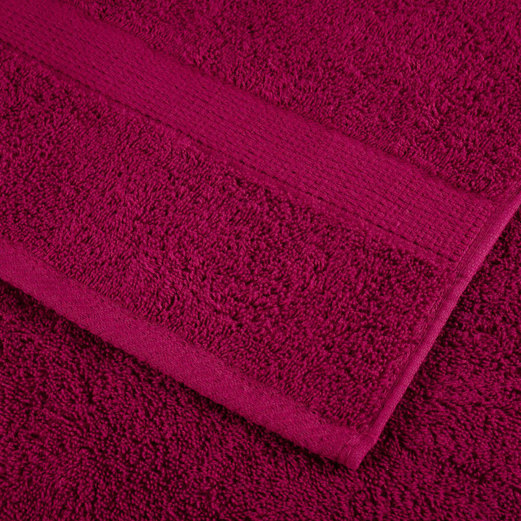 Asciugamani Premium SOLUND 2 pz Bordeaux 50x100 cm 600gsm - homemem39