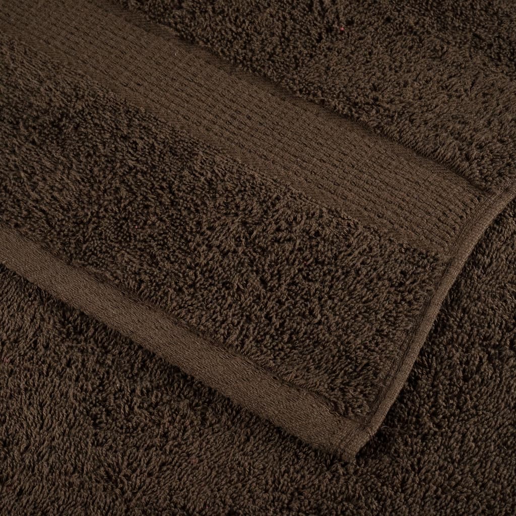 Asciugamani Premium SOLUND 4 pz Marrone 50x100 cm 600 g/m²